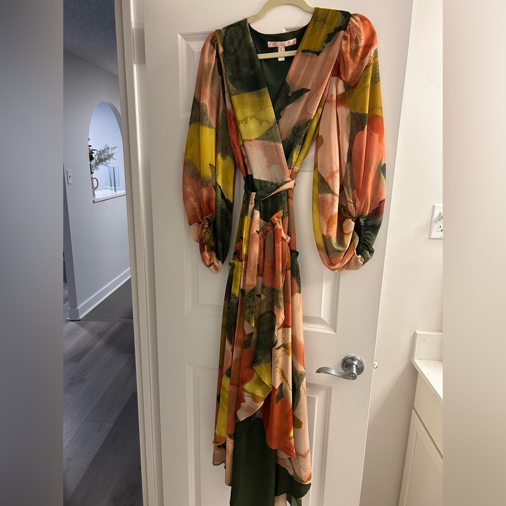 Anthropologie Hutch Floral Wrap Maxi Dress